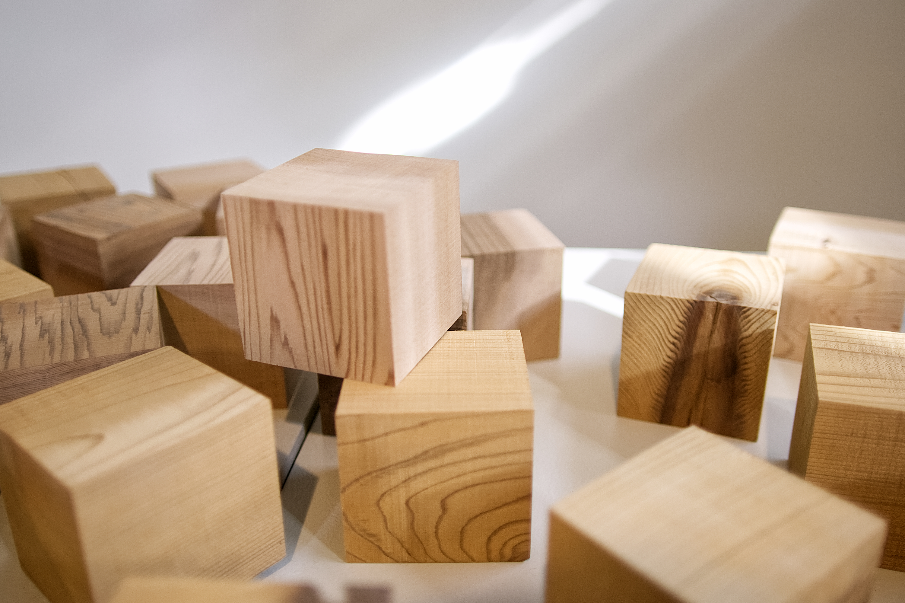 An inventory represented in wooden blocks.