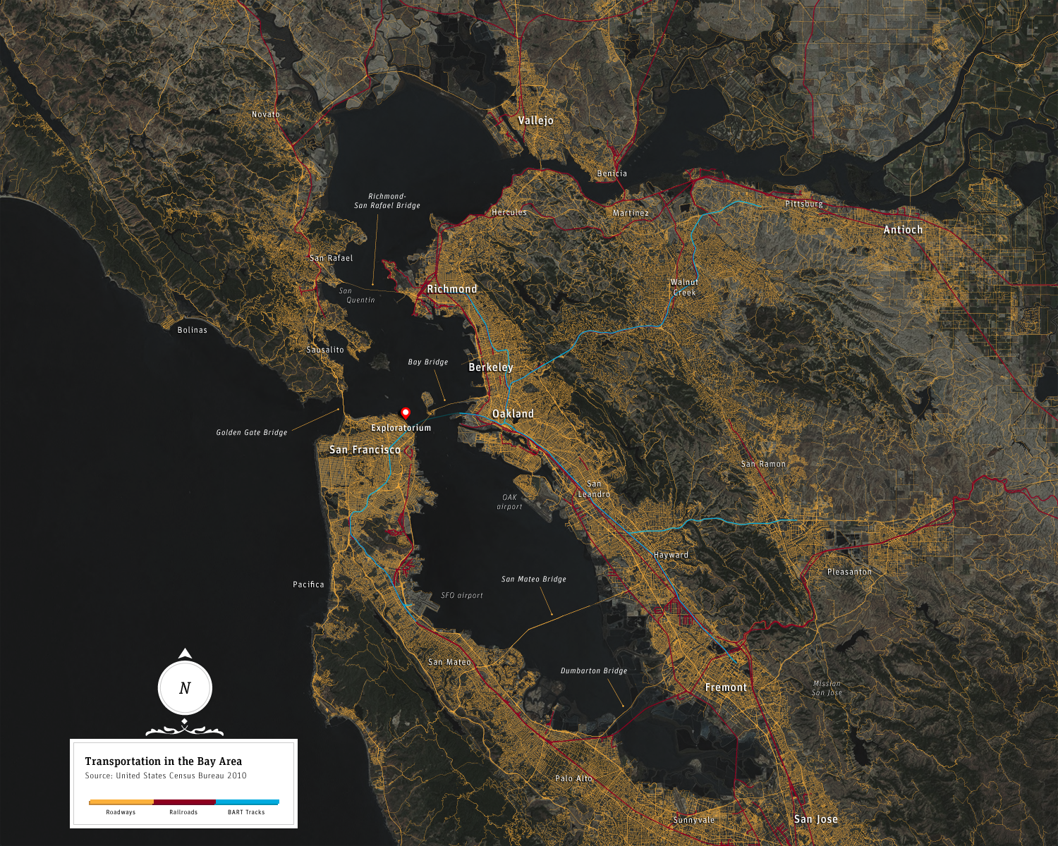 Roads and rails map.