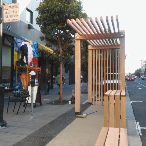 Parklet from the inside.