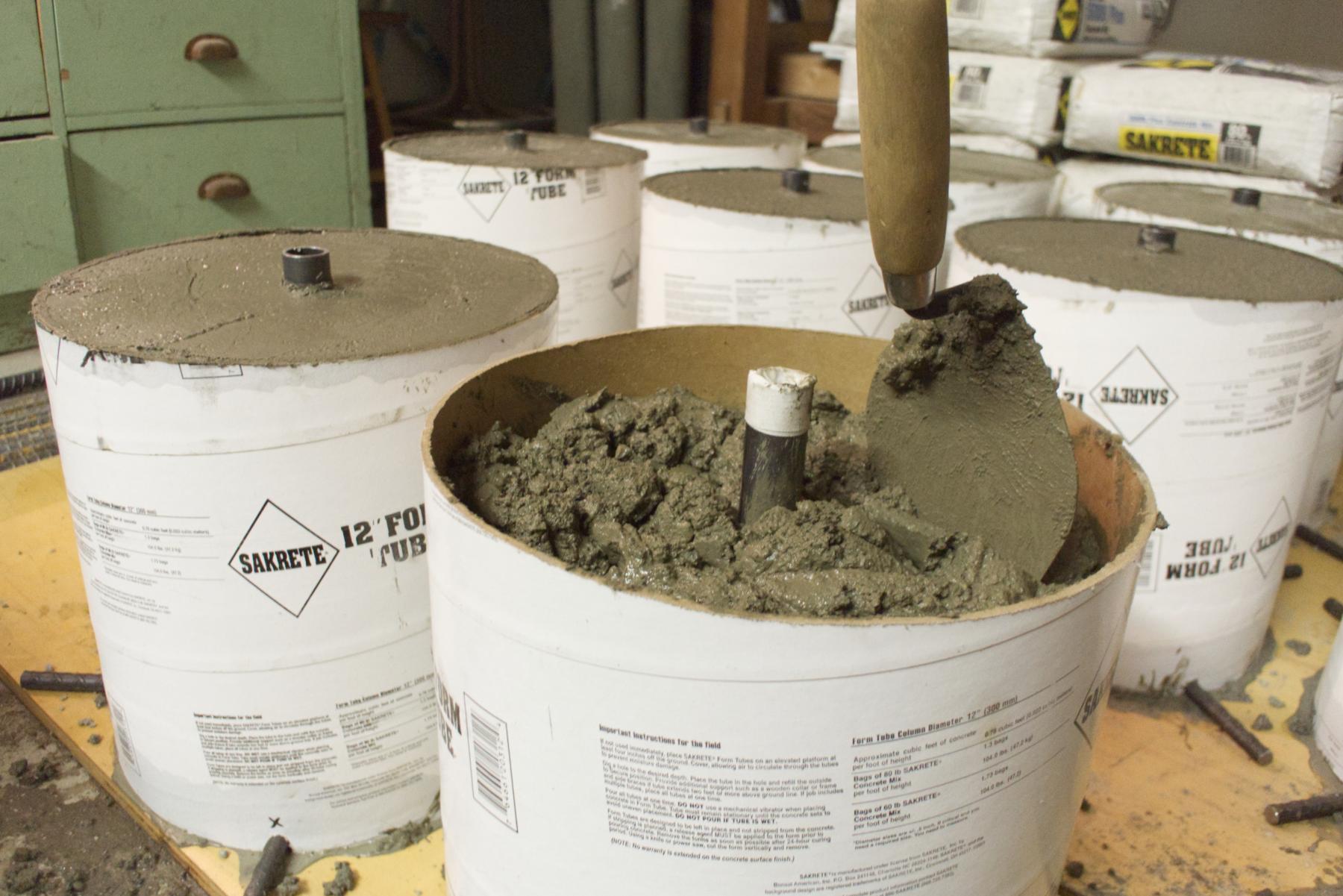 First set the concrete.