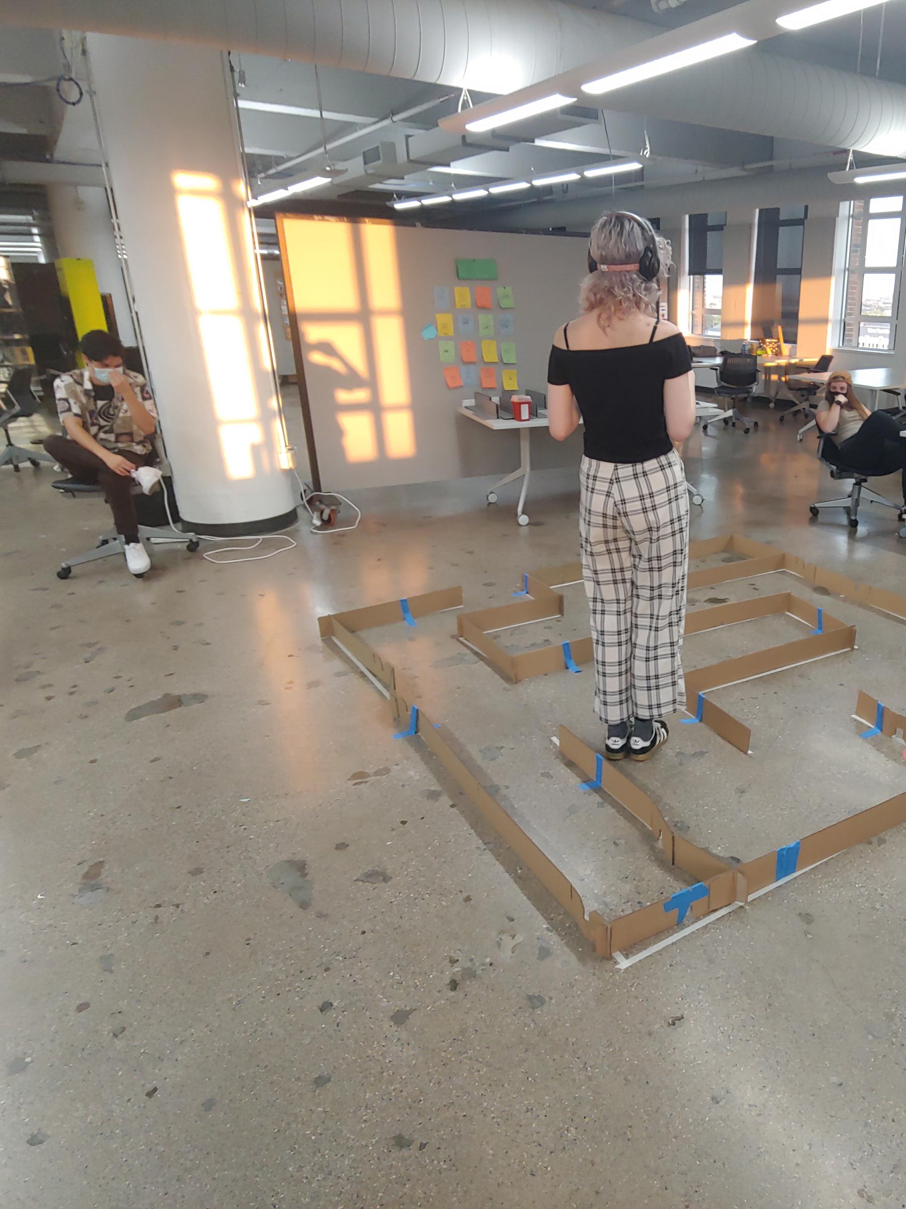 Student work blind maze.