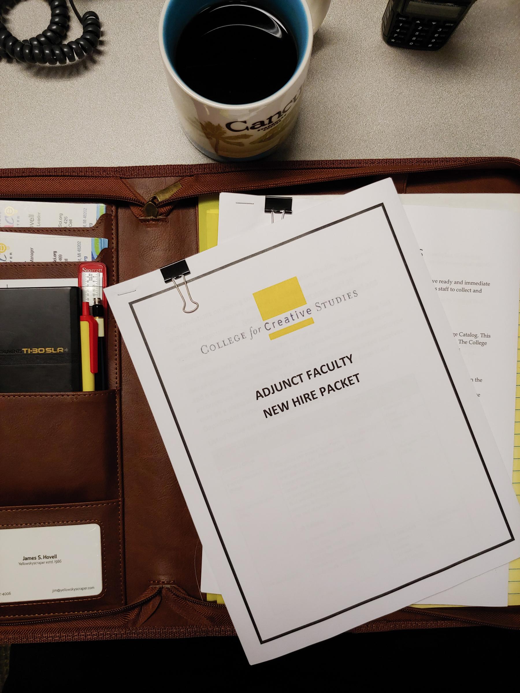 New hire paperwork.