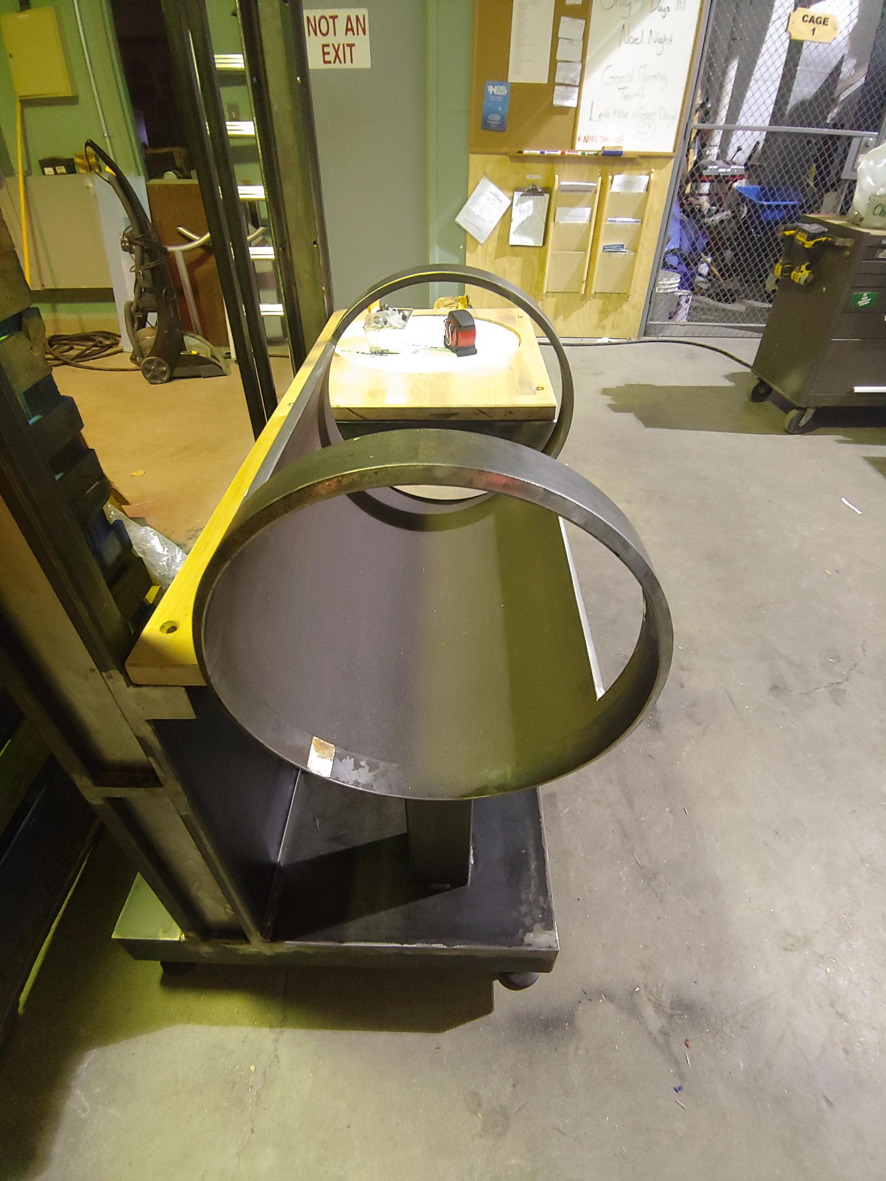 Side view of pipe in process.