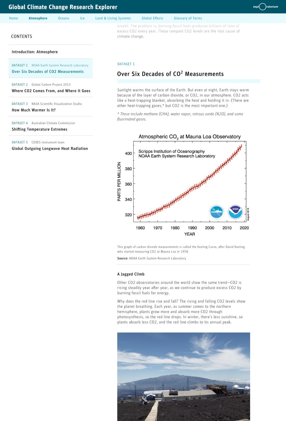 Global Climate Change Explorer Home Page