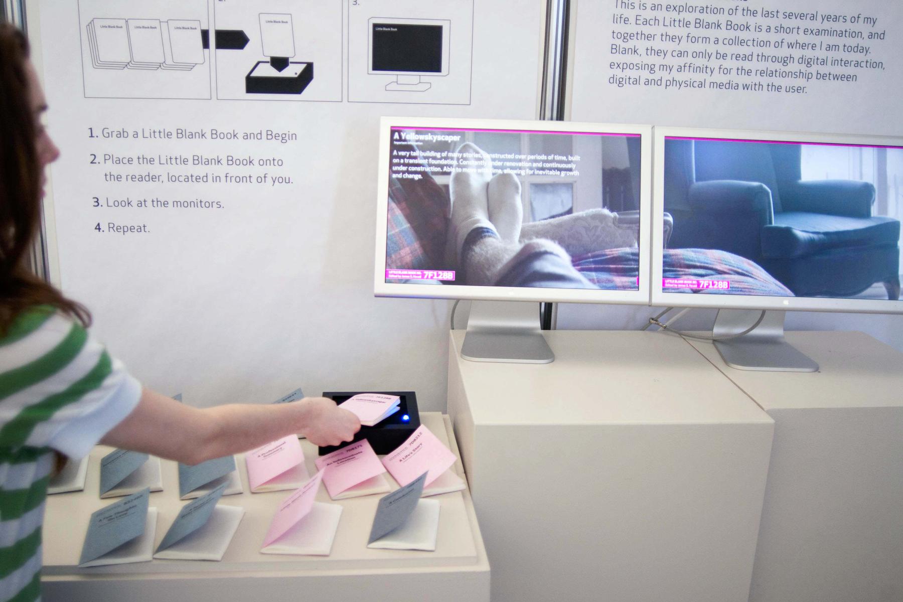 Peep the displays after you scan the little book.