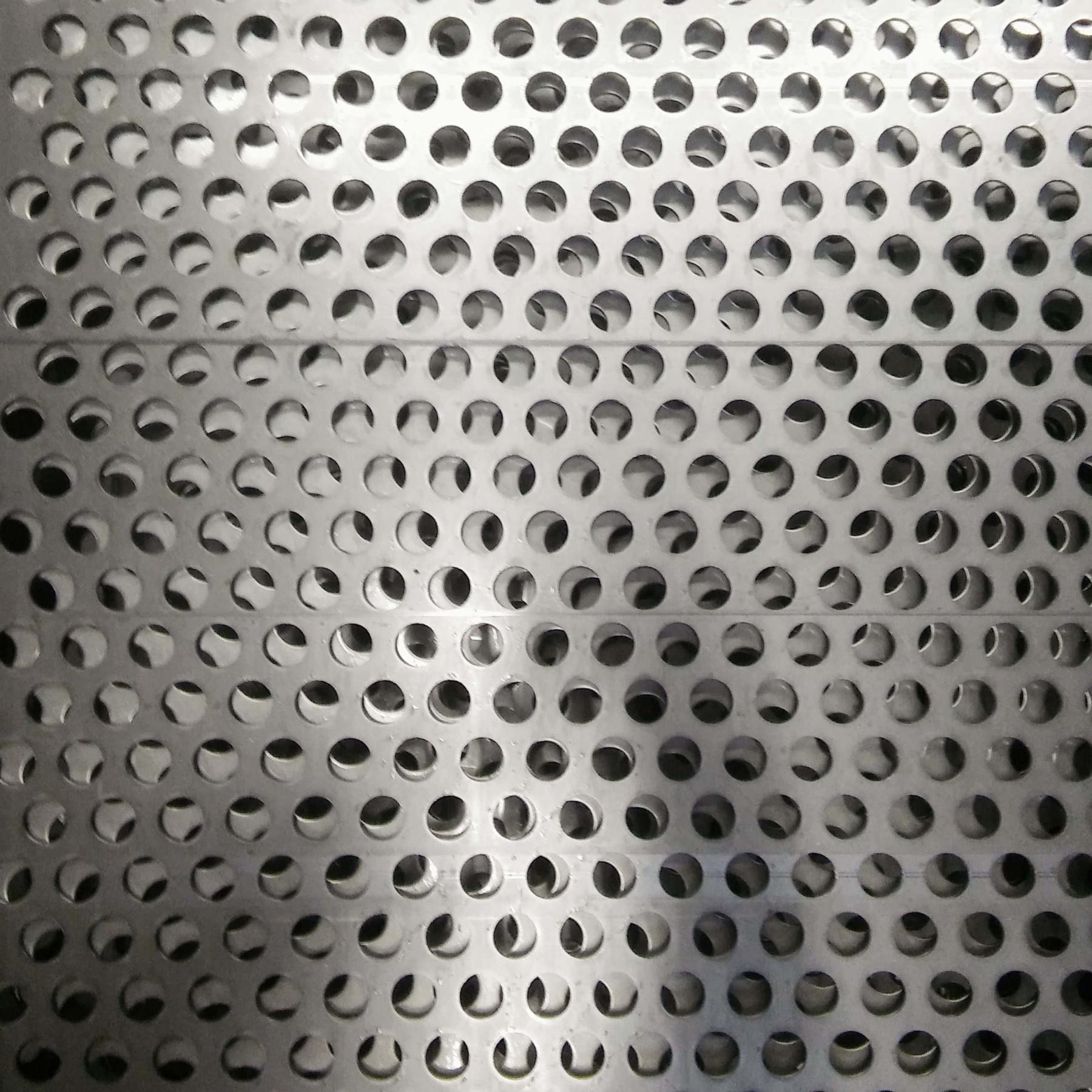 Perforated moire pattern.